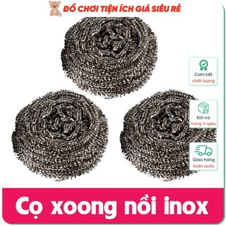 3 Cọ xoong nồi 💥 CỰC XỊN 💥 Combo 3 miếng cọ xoong làm bằng thép không rỉ