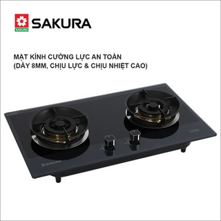Bếp gas âm SAKURA SG-2668GB (Hàng Chính hãng - Bảo hành 24 tháng)