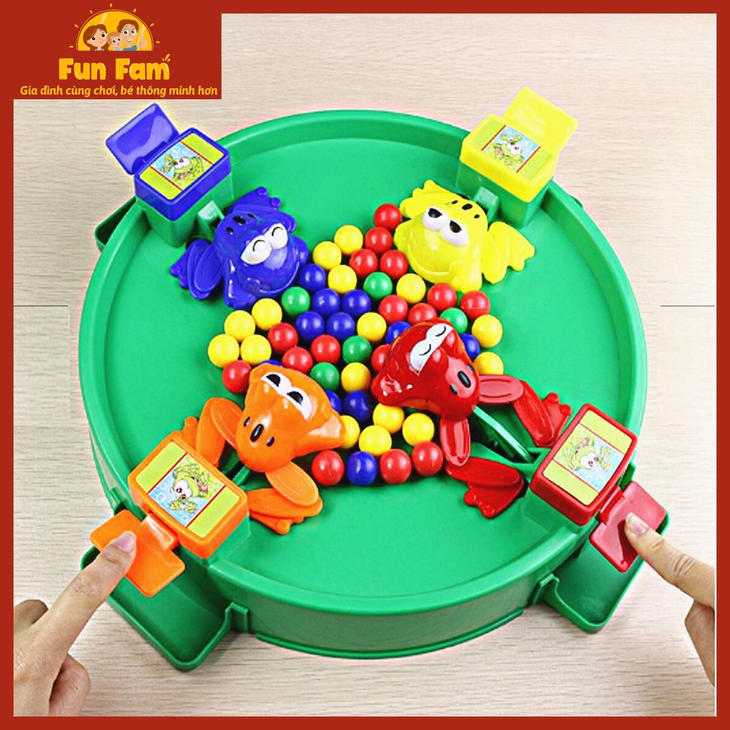 Đồ chơi trẻ em ếch ăn bi cho cả gia đình tối đa 4 người chơi, làm bộ quà tặng
