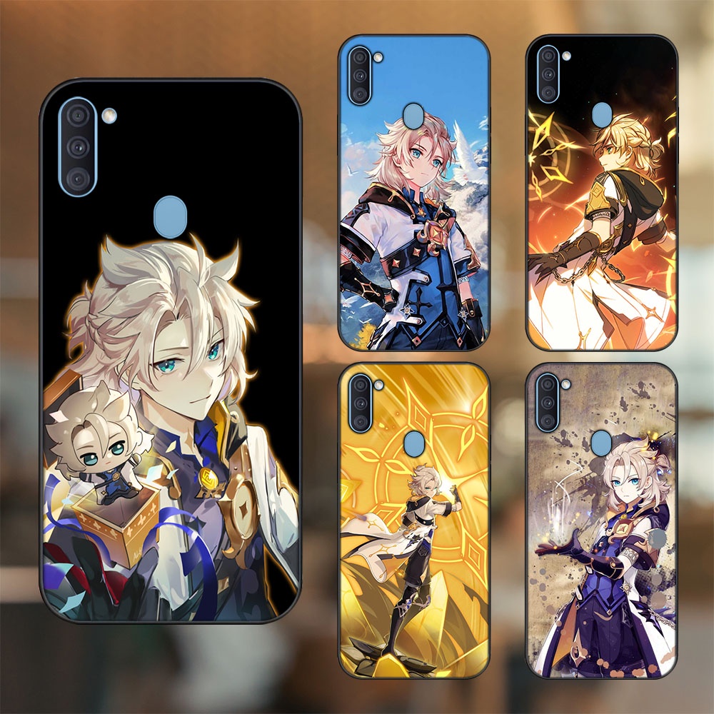 Ốp lưng Samsung A11, M11 viền đen in hình Albedo Genshin Impact