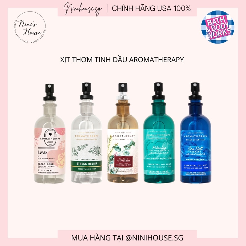 Xịt thơm gối và body Bath and Body Works mùi Aromatherapy 156ml