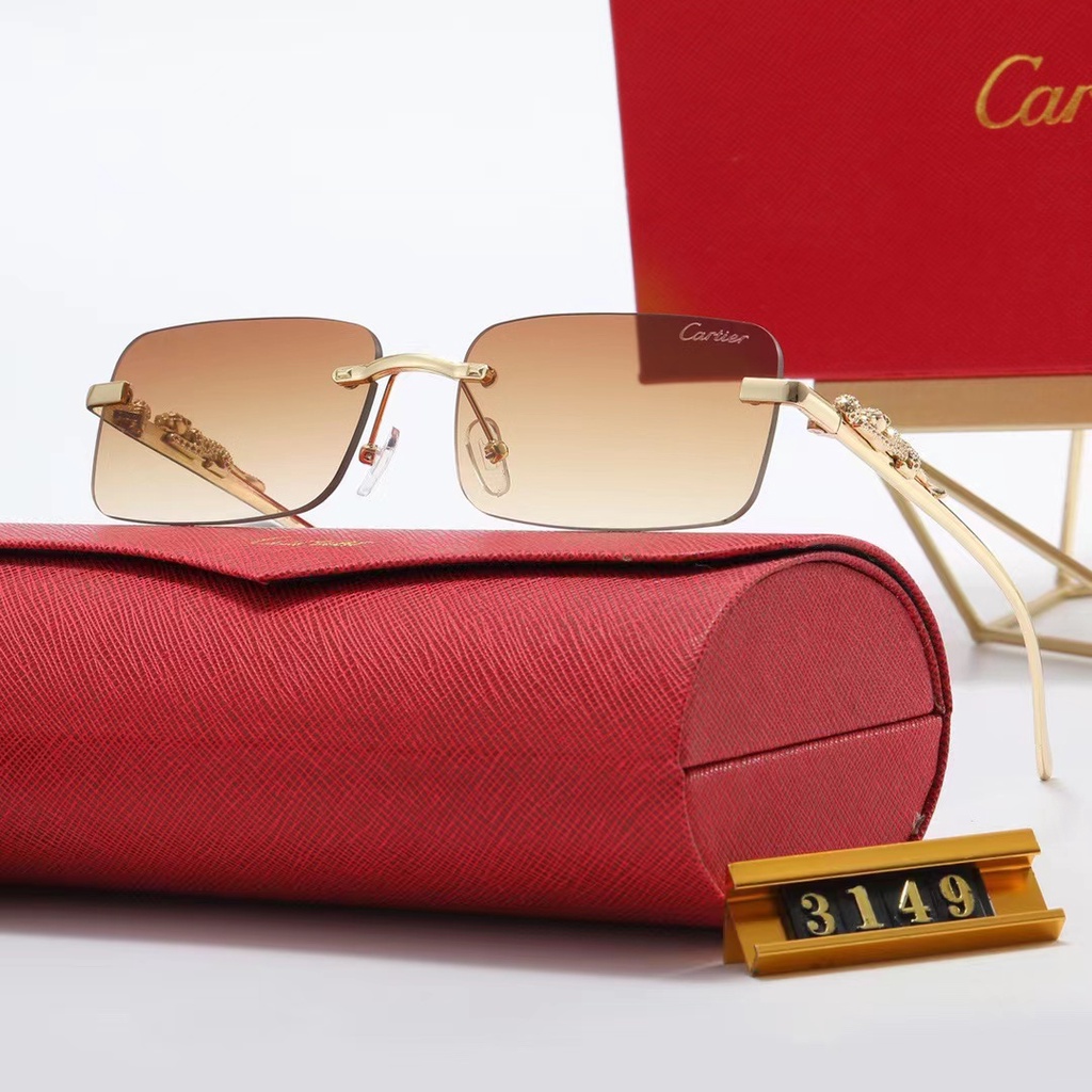 CARTIER Kính Râm Thời Trang Thiết Kế Sang Trọng Cổ Điển Màu Gradient Dành Cho Nam Và Nữ