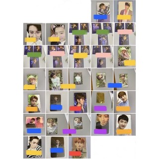 Ảnh thẻ card off EXO Chanyeol Baekhyun Kai Lay Sehun Suho Chen Xiumin D.O.