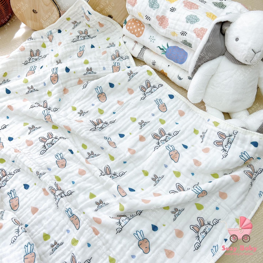 Khăn Tắm 6 lớp xô nhăn Hàng Xuất Nhật Loại Đẹp Siêu Mềm Kích Thước 110x110cm