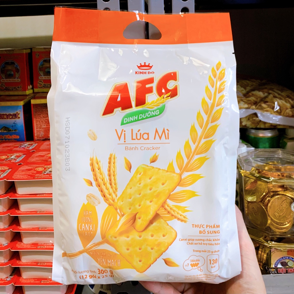 Bánh AFC Mặn Túi 258g , Bánh Cracker Mặn Kinh Đô
