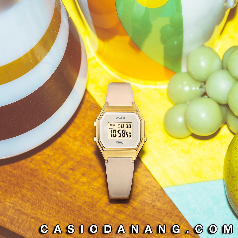 Đồng hồ nữ dây da Casio chính hãng Anh Khuê LA680WEGL-4DF (28mm)