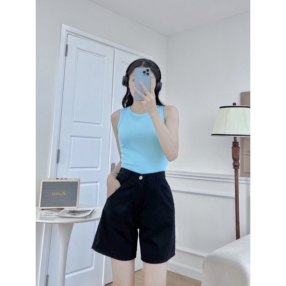 Áo croptop nữ form ba lỗ dáng dài, chất liệu thun Borip siêu đẹp (Mã CR1602)