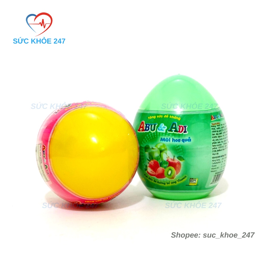 Kẹo Dẻo ABU & ADI Hình Quả Trứng Giúp Bổ Sung Vitamin, Tăng Sức Đề Kháng Cho Bé