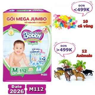 Tã quần bobby m112 mẫu mới date 2026 mega jumbo