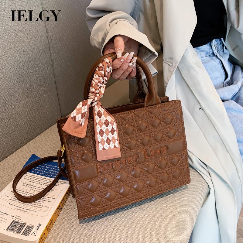 IELGY Túi Xách Cỡ Lớn In Chữ Phong Cách retro Hàn Quốc Cho Nữ