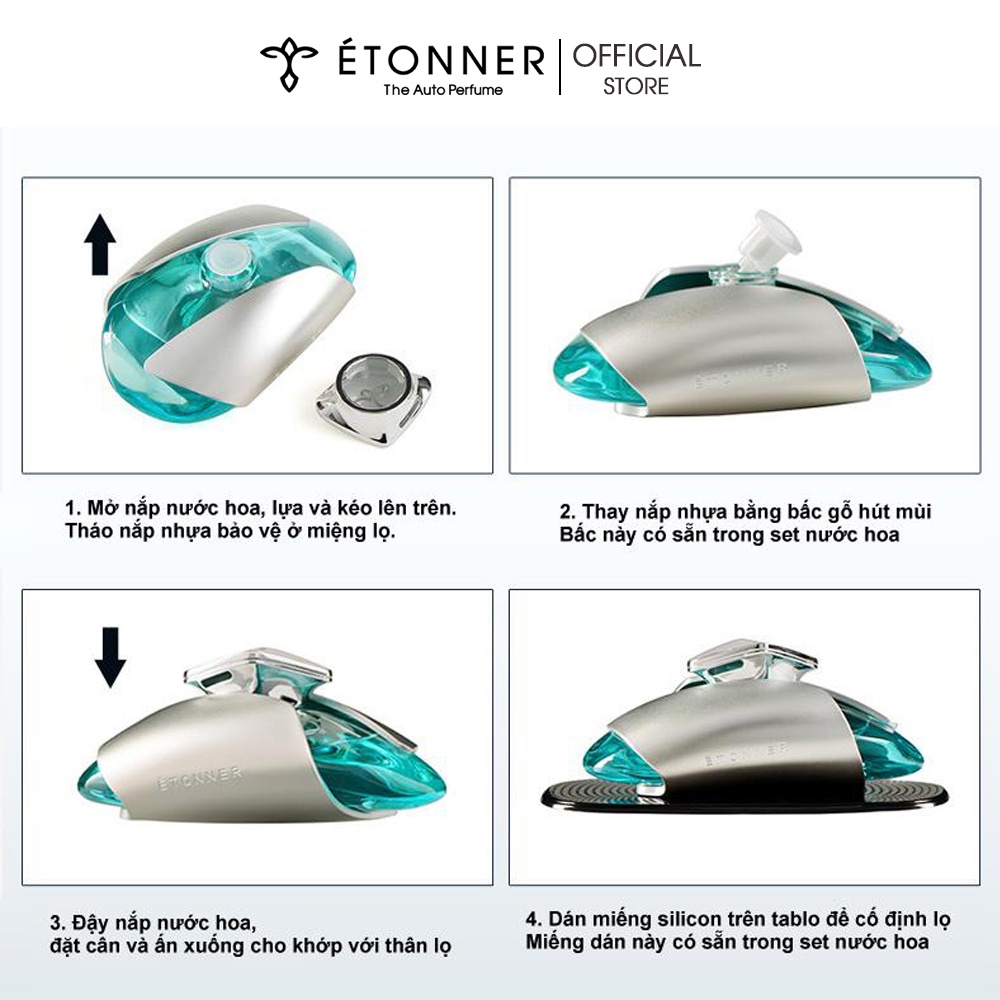 Nước Hoa Ô Tô Cao Cấp Chính Hãng Nhập Khẩu Khử Mùi Xe Hơi ETONNER E1801D