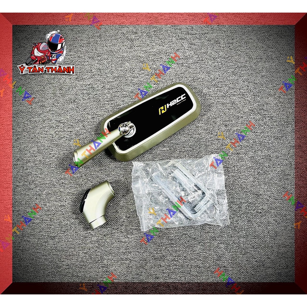 Kiếng chiếu hậu H2C vuông vàng Anod MS30