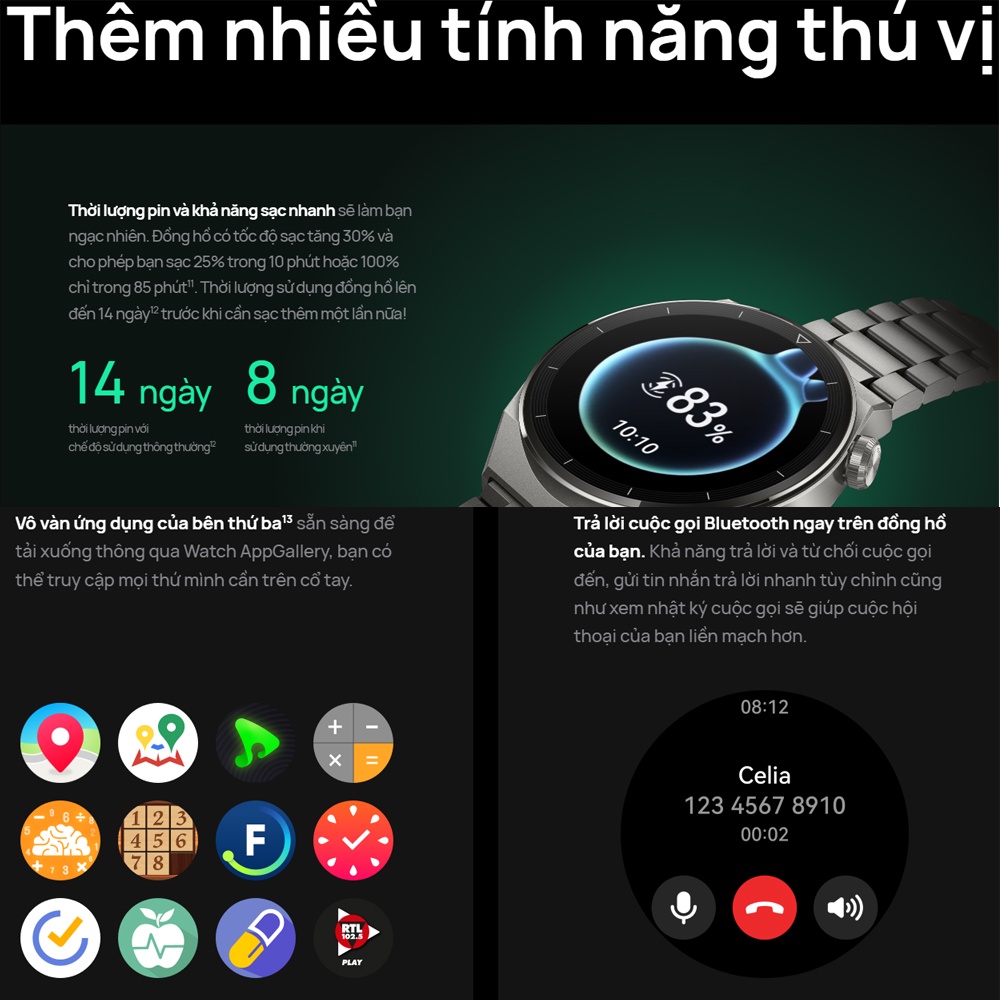 Đồng hồ thông minh Huawei GT3 Pro - Hàng chính hãng