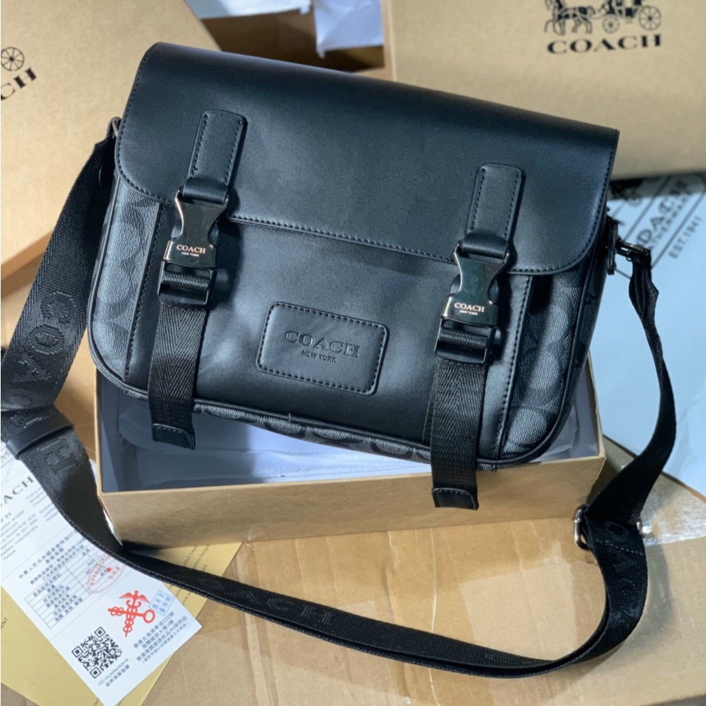 Túi đeo chéo nam Coac nắp gập khóa gài fullbox size 30