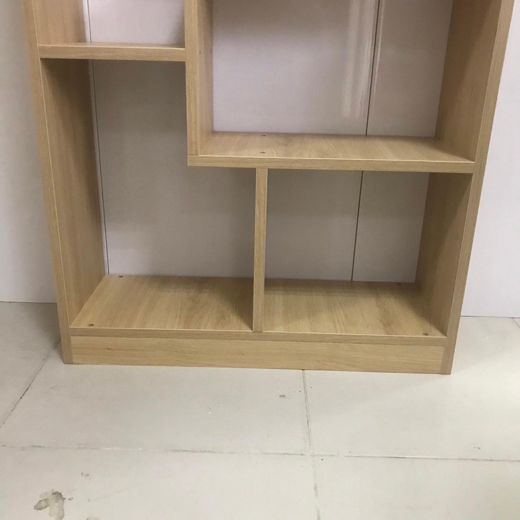 Kệ Sách Để Sàn Nhiều Ngăn Giá Kệ Hình Chữ U ván màu vân gỗ dày 15mm. hình ảnh shop tự chụp.