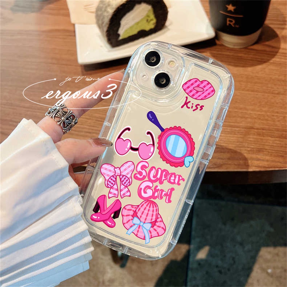 Ốp Điện Thoại TPU Mềm Đệm Khí In Hình Cô Gái Hoạt Hình Cho IPhone 14 13 12 11 Pro Max SE2020 X XR Xs Max 7 8 Plus