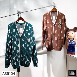 Hàng 1 : 1 áo khoác len cardigan mlb ny monogram nam nữ - chất len cực kì dày