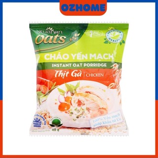 Cháo yến mạch Xuân An thịt gà - rau nấm - thịt bằm gói 40g