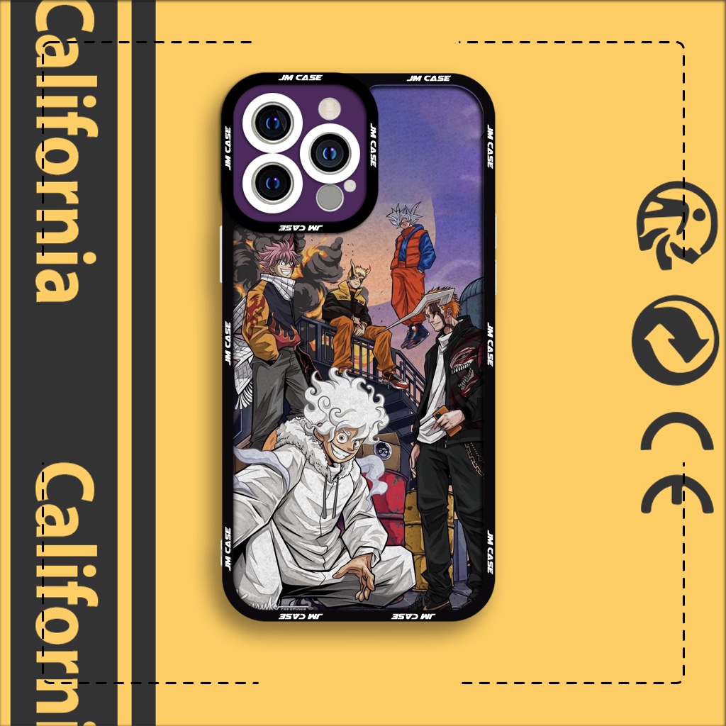 Ốp lưng iphone cạnh vuông jmcase luffy goku natsu ichigo 6plus/6s/6splus/7/7plus/8/8plus/x/xs/11/12/pro/max/plus/promax