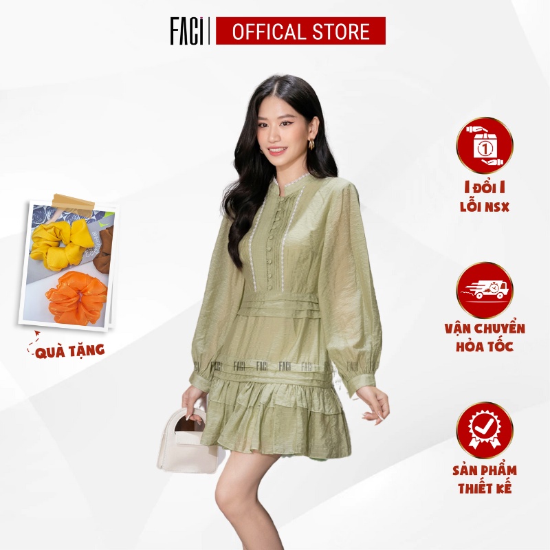 Váy Nữ Alva Đuôi Cá, Đầm Công Sở Chất Tơ Mềm Mại Điểm Nhấn Ly Ngực Sang Trọng FA126