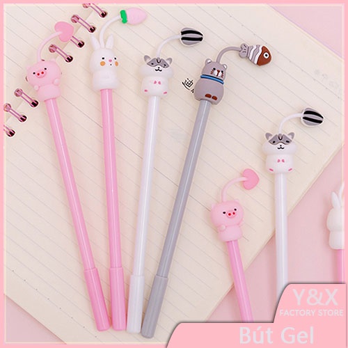 Y&amp;X Dễ Thương Bút Mực Gel 0.38mm Họa Tiết Hoạt Hình Xinh Xắn