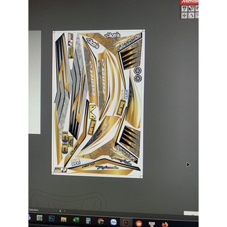 Tem exciter 135 R vàng gold đen