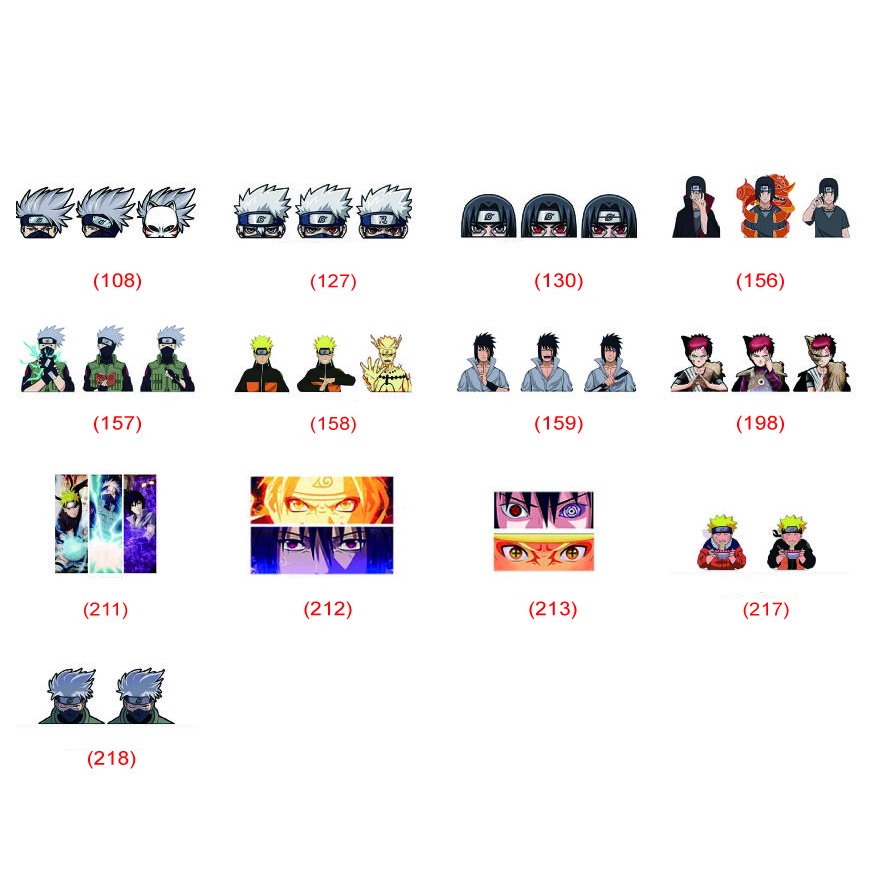 Sticker 3D Naruto dán điện thoại - laptop - ô tô chống nước 6x7 cm