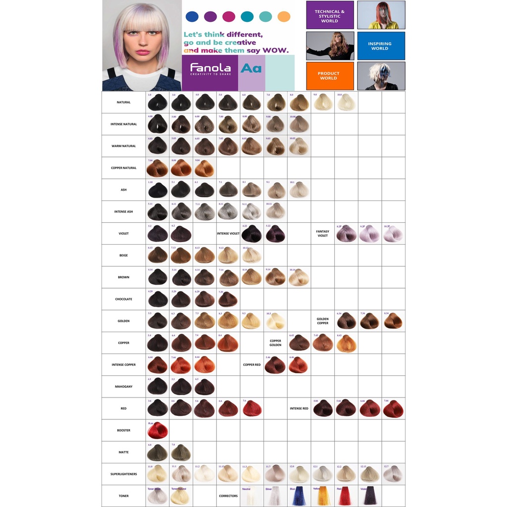 Màu nhuộm tóc thời trang Fanola Color I Made in Italia