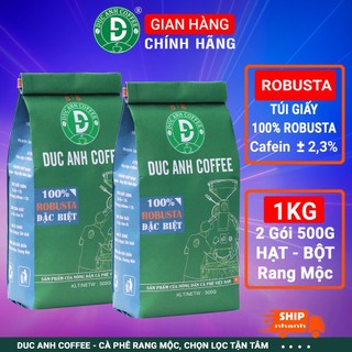 1kg Cà Phê Rang Xay Nguyên Chất Đặc Biệt, Đậm Vị, Hậu Ngọt, Cafein Cao,100% Robusta D,Công Ty Cà Phê Đức Anh
