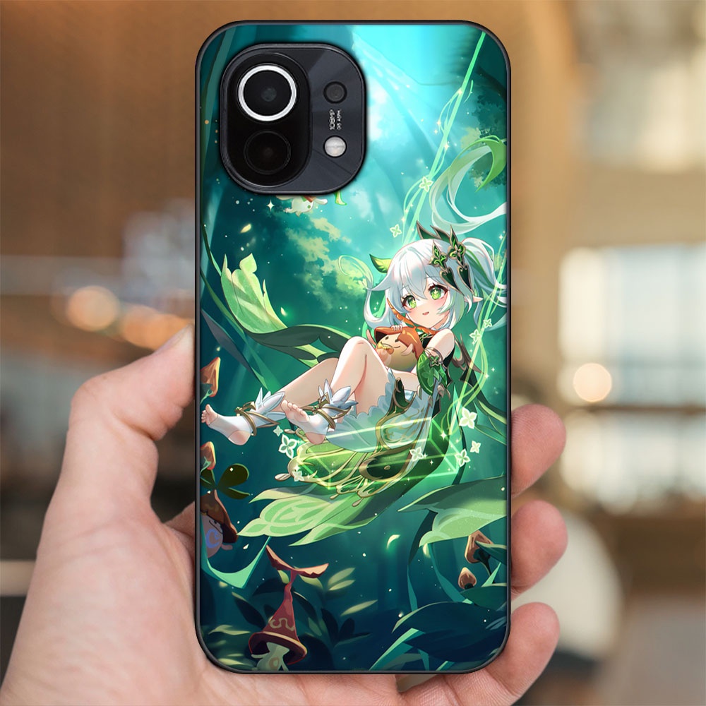 Ốp lưng Xiaomi Mi 11 viền đen in hình Nahida Genshin Impact
