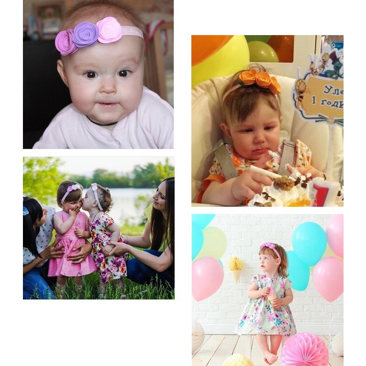 Băng Đô Cài Tóc Phong Cách Hàn Quốc Xinh Xắn Cho Bé Gái