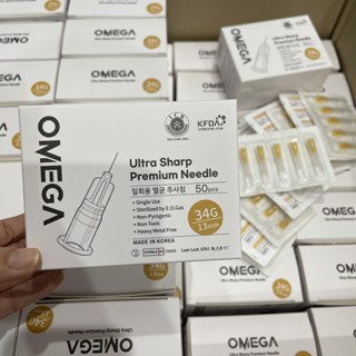 Hộp 50 đầu kim 34G tiêm meso OMEGA cao cấp đủ size 4mm 6mm 8mm 13mm Hàn Quốc cấy prp cá hồi căng b