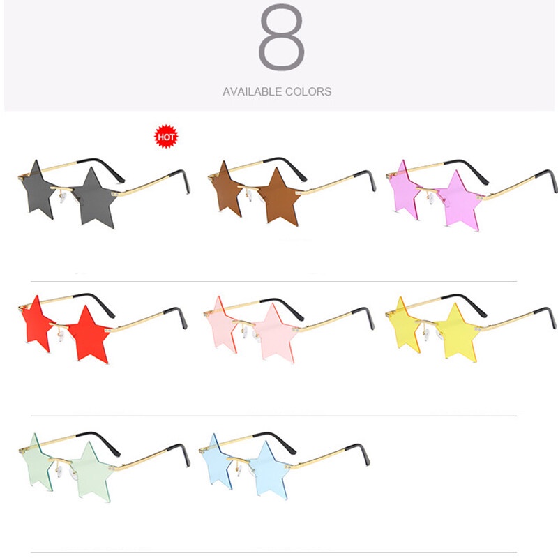 Kính Mát PTQ Hình Ngôi Sao Năm Cánh Phong Cách Âu Mỹ Thời Trang