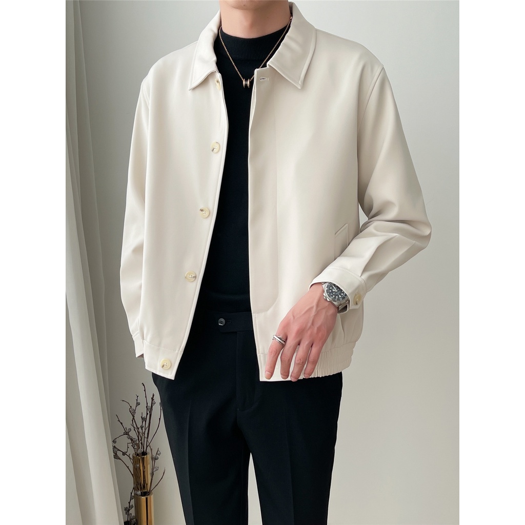 Áo Khoác Dáng Rộng Ngắn Phong Cách Hàn Quốc Thời Trang Xuân Thu 2022 Cho Nam