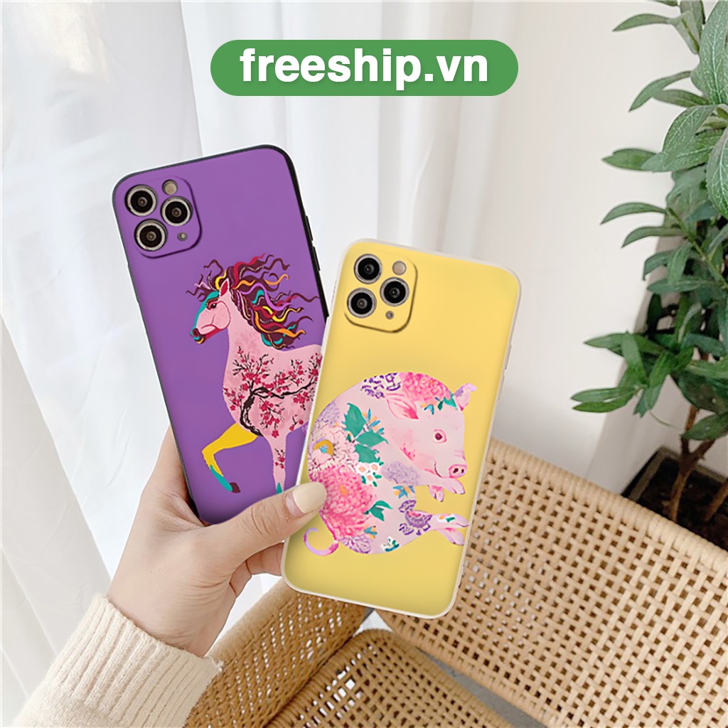 Ốp lưng iphone hình 12 con giáp cực chất ốp vuông tuổi Ngọ Hợi 6/6splus/7/7plus/8/8plus/x/xr/xs/11/12/13/14/pro/max/plus