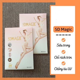 Quần tất 5d magic Siêu dai, mỏng, trong, chỉ rách tròn, hàng chuẩn hãng Magic