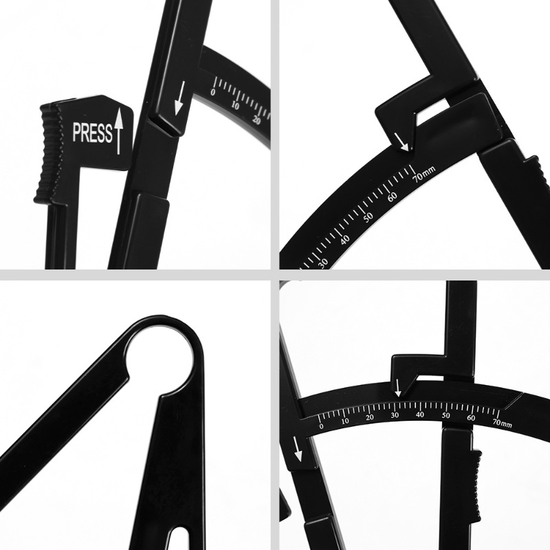 Thước Cặp Đo Mỡ Cơ Thể 4 Màu Bằng Nhựa Chống Trượt / Bền Bỉ