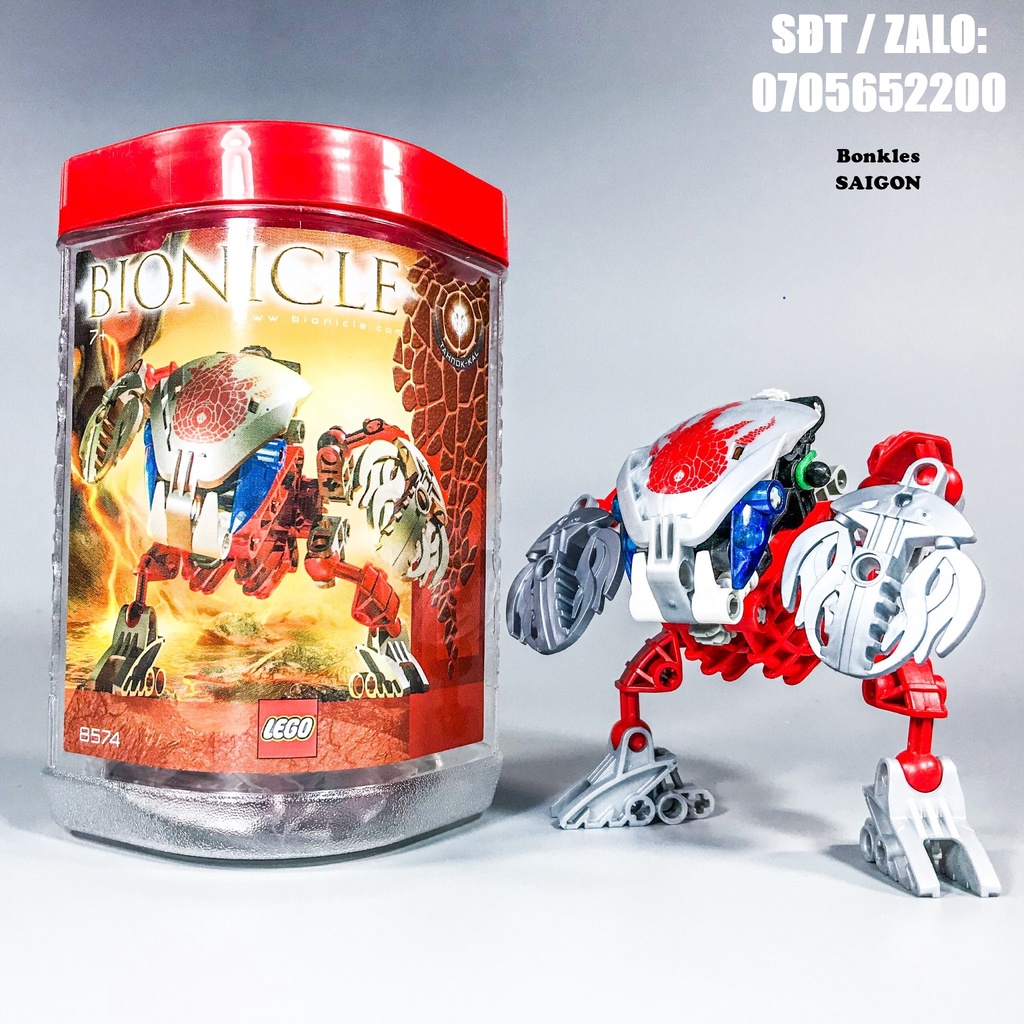 Đồ Chơi Mô Hình Vintage lắp ráp LEGO Bionicle Bohrok-Kal 8574 Tahnok-Kal Chính Hãng Đan Mạch (2003)