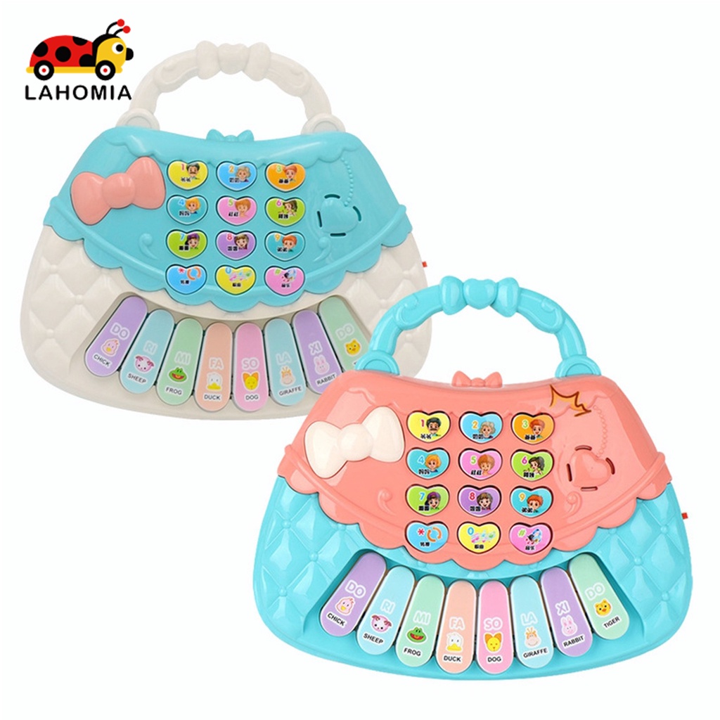 Đàn piano đồ chơi LAHOMIA 8 phím có đèn và nhạc cho bé