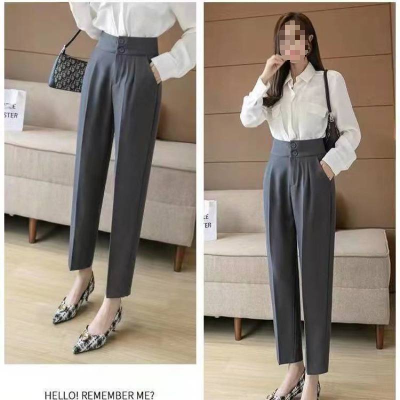 Quần Baggy Nữ ANAN 2 Khuy Bản Cạp To Q13 Chất Vải Tuyết Mưa Hàng Loại 1 Có Dãn Nhẹ Thoáng Mát