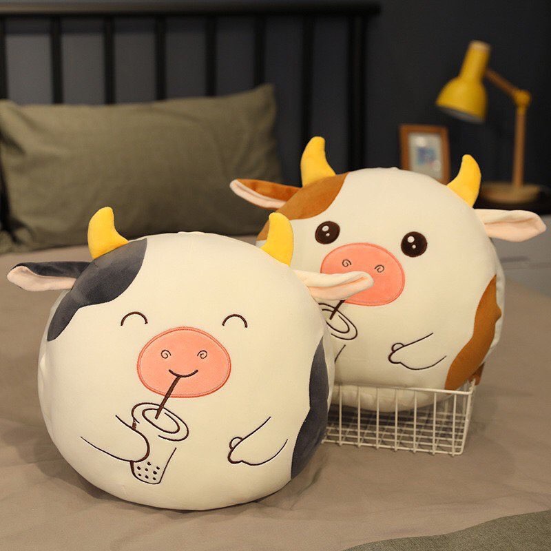 Bộ chăn gối 2in1 đa năng Bò sữa cho văn phòng, bé đi học đáng yêu