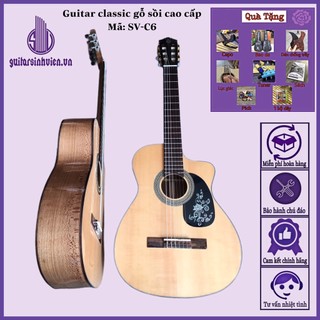 Đàn guitar classic gỗ sồi cao cấp SV-C6S  - Tặng full phụ kiện