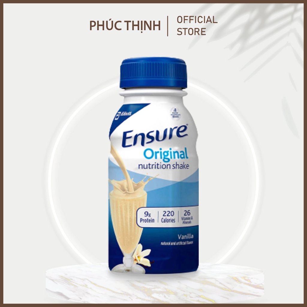 Lốc 6 Chai Sữa Ensure Origina hương Vani 237ml.( Date t6/2023)