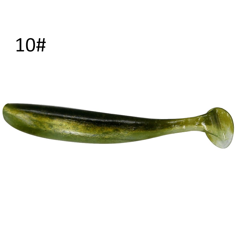 Bộ 10 Mồi Câu Cá Mềm Bằng Nhựa 5.5cm / 1.2g Bằng Silicon Mềm/mồi mềm kèm lưỡi/noeby