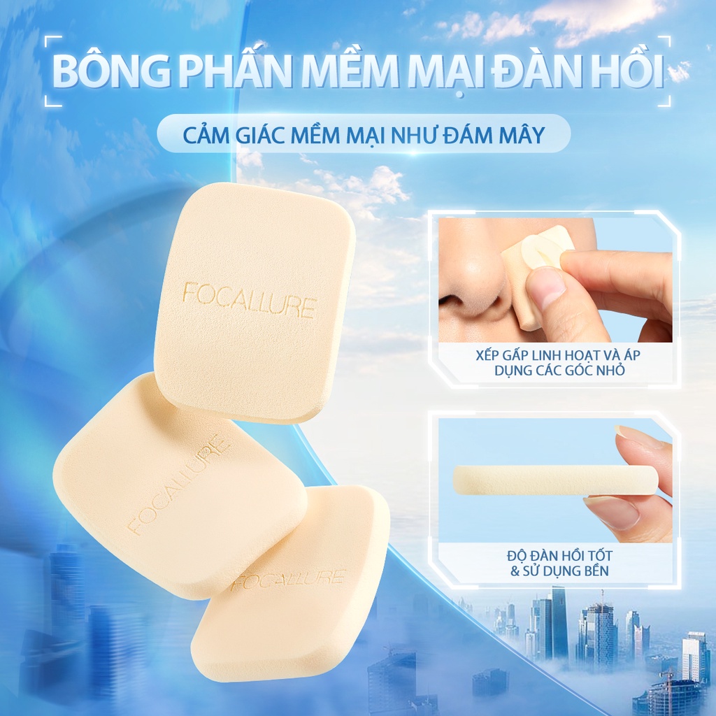 Phấn Nền FOCALLURE 2 trong 1 Độ Che Phủ Cao Chống Nắng SPF 35 Hiệu Ứng Làm Mờ Mịn Kiểm Soát Dầu Lâu Trôi