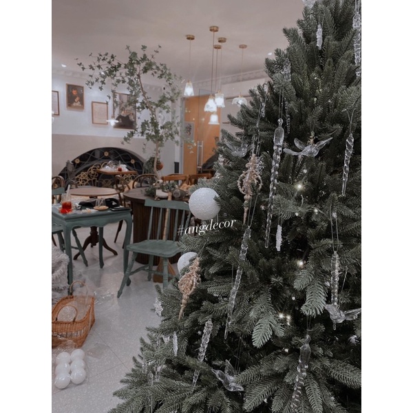 Cây thông PE charm trong suốt 2m - Cây thông noel mẫu mới 2023