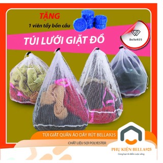 Bộ 4 túi giặt đồ máy giặt Bella925 túi lưới đựng đồ dây rút giặt quần áo thông minh