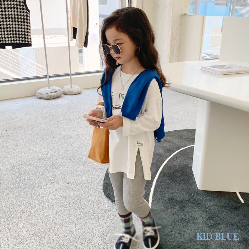 Áo Thun Tay Dài Cổ Tròn In Chữ Thời Trang Xuân Thu Phong Cách Hàn Quốc Cho Nữ