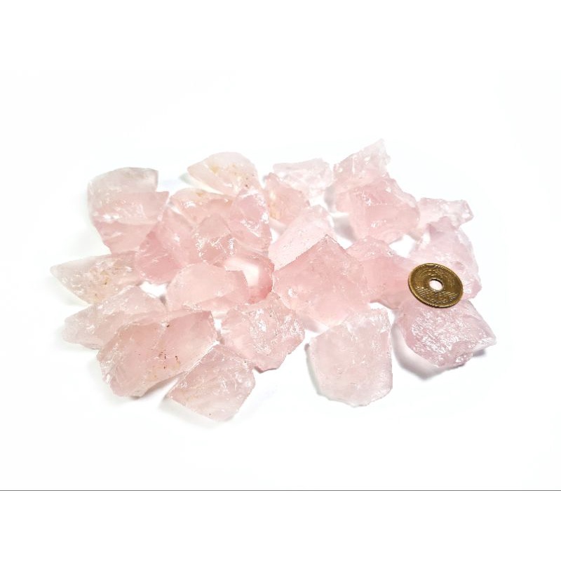 Rose quartz Madagascar thô tự nhiên có 2 màu sắc lựa chọn reiki healing, bói bài Tarot, hỗ trợ thu hút tính duyên