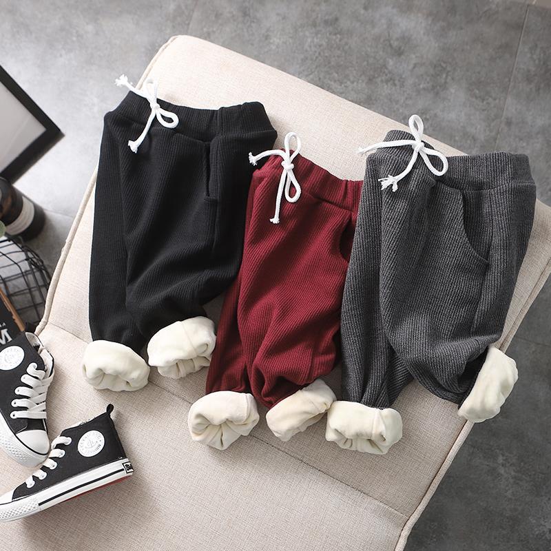 Quần Harem Lót Lông Cừu Dày Dặn Phong Cách Hàn Quốc Thời Trang Thu Đông Mới Cho Bé Trai Và Gái